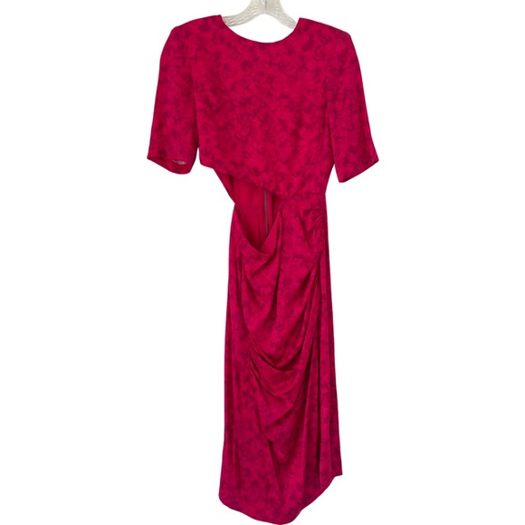 ALICE + OLIVIA Stella Cutout Midi Dress in Pink Size 2 - Picture 11 of 15